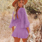 🌸 40% OFF NOW! 🌸Women's Lace Crochet Romper Dress with Built-in Shorts