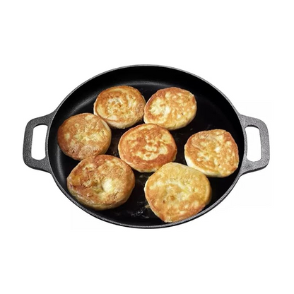📢📢50% OFF !! ⏰ Non-Stick Cast Iron Griddle Pan with Handles – Even Heat & Easy Release for Breakfast, BBQs & Everyday Cooking ✨