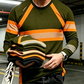 📢📢40% OFF !! ⏰ Men's Casual Contrast Stripe Long Sleeve Top