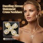 🌸 40% OFF NOW! 🌸Copper Inlaid Zircon Cross Charm Pendant