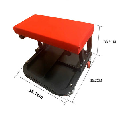 📢📢40% OFF !! ⏰Rolling Shop Stool for Garage with Tool Organizer Tray
