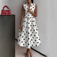 🌸 50% OFF NOW! 🌸 Women's Polka Dot Sleeveless V-Neck Dress