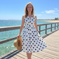 🌸 50% OFF NOW! 🌸 Women's Polka Dot Sleeveless V-Neck Dress