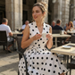 🌸 50% OFF NOW! 🌸 Women's Polka Dot Sleeveless V-Neck Dress