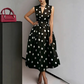 🌸 50% OFF NOW! 🌸 Women's Polka Dot Sleeveless V-Neck Dress