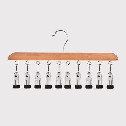 📢📢50% OFF !! ⏰Multi-Clip Wooden Hanger for Closet Organization