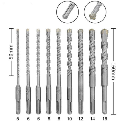 📢📢40% OFF !! ⏰9-Piece SDS Plus Hammer Drill Bit Set