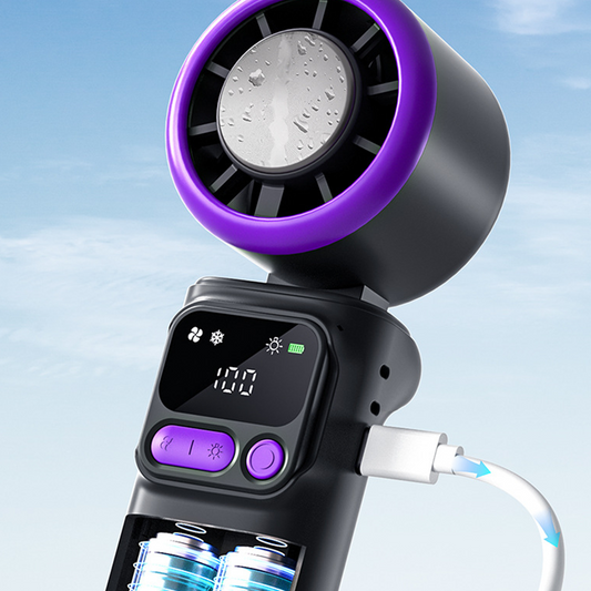 📢📢60% OFF !! ⏰Portable Cooling Fan with Ice Compress Plate