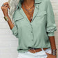 📢📢40% OFF !! ⏰Women's Solid Lapel Long Sleeves Button-Down Shirt