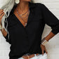 📢📢40% OFF !! ⏰Women's Solid Lapel Long Sleeves Button-Down Shirt