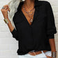 📢📢40% OFF !! ⏰Women's Solid Lapel Long Sleeves Button-Down Shirt