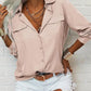 📢📢40% OFF !! ⏰Women's Solid Lapel Long Sleeves Button-Down Shirt