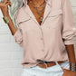 📢📢40% OFF !! ⏰Women's Solid Lapel Long Sleeves Button-Down Shirt