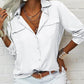 📢📢40% OFF !! ⏰Women's Solid Lapel Long Sleeves Button-Down Shirt