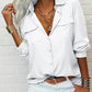 📢📢40% OFF !! ⏰Women's Solid Lapel Long Sleeves Button-Down Shirt