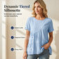 🌸 40% OFF NOW! 🌸Women's Short Sleeve Tiered Tunic Top