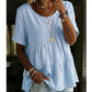 🌸 40% OFF NOW! 🌸Women's Short Sleeve Tiered Tunic Top