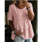 🌸 40% OFF NOW! 🌸Women's Short Sleeve Tiered Tunic Top