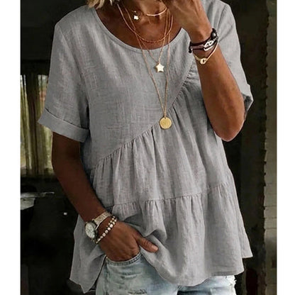 🌸 40% OFF NOW! 🌸Women's Short Sleeve Tiered Tunic Top