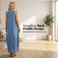 🌸 40% OFF NOW! 🌸Women's Sleeveless Maxi Denim Dress with Pockets