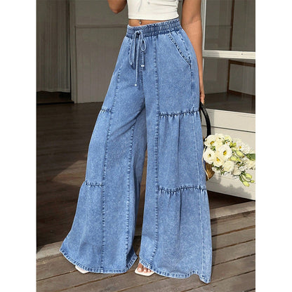 🌸 50% OFF NOW! 🌸Women's High Waist Wide Leg Denim Pants