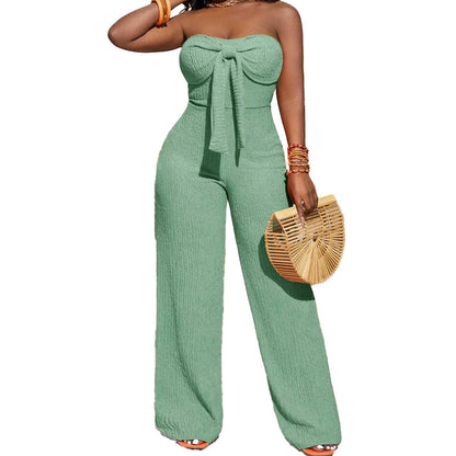🌸 40% OFF NOW! 🌸Women's Strapless High-Waisted Wide-Leg Jumpsuit