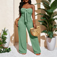 🌸 40% OFF NOW! 🌸Women's Strapless High-Waisted Wide-Leg Jumpsuit