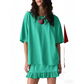 📢📢40% OFF !! ⏰Women's Oversized T-Shirt & Ruffle Skirt 2-Piece Set 🌸