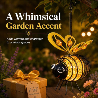 📢📢40% OFF !! ⏰🐝 Solar Powered Hanging Bee Garden Light