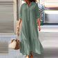 📢📢60% OFF !! ⏰Women's Vintage Lapel Neck Long Dress