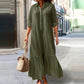 📢📢60% OFF !! ⏰Women's Vintage Lapel Neck Long Dress