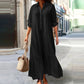 📢📢60% OFF !! ⏰Women's Vintage Lapel Neck Long Dress