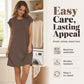 🌸 60% OFF NOW! 🌸Women's Crew Neck Solid Color Dress