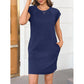 🌸 60% OFF NOW! 🌸Women's Crew Neck Solid Color Dress