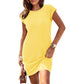 🌸 60% OFF NOW! 🌸Women's Crew Neck Solid Color Dress