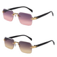 📢📢50% OFF !! ⏰Rimless Rectangular Sunglasses for Men & Women