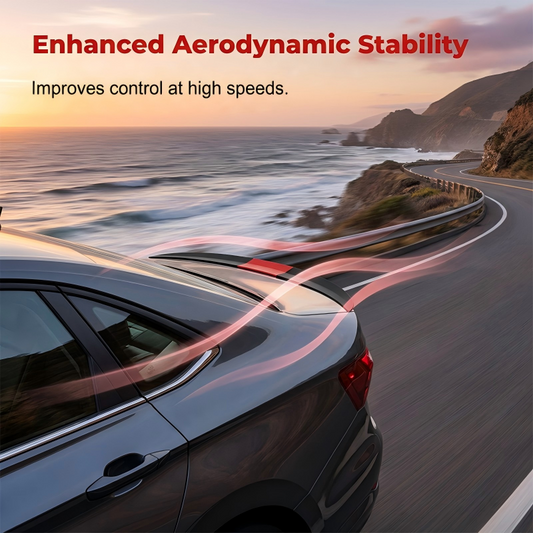 📢📢50% OFF !! ⏰Universal ABS Rear Spoiler: No-Drill, 3-Piece Adjustable, Sedan Fit, Downforce Look