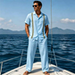 📢📢50% OFF !! ⏰Men's Breathable Shirt & Pants 2-Piece Set