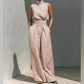 📢📢50% OFF !! ⏰Top & Wide-Leg Pant 2-Piece Set