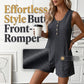 🌸 50% OFF NOW! 🌸 Women’s Waffle-Knit Button-Front Romper