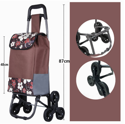 🛒 From Boot to Door, Up Stairs with Ease – Portable Folding Cart with 6-Wheel Stair Climber. Free UK Delivery