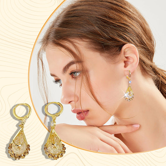 🌸 50% OFF NOW! 🌸Women's Gold-Plated Teardrop Earrings