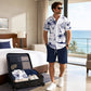 📢📢50% OFF !! ⏰Men's Printed Shirt & Shorts 2-Piece Set