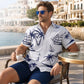 📢📢50% OFF !! ⏰Men's Printed Shirt & Shorts 2-Piece Set