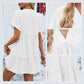 📢📢60% OFF !! ⏰Fashion Loose V-Neck Pleated Short Dress