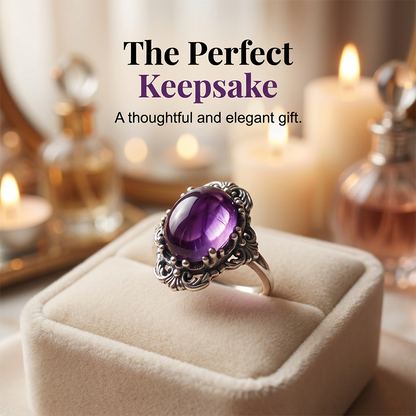 🌸 50% OFF NOW! 🌸 Vintage Lace Amethyst Ring