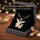 📢📢40% OFF !! ⏰Tri-Tone Angel Guardian Pendant Necklace