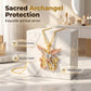📢📢40% OFF !! ⏰Tri-Tone Angel Guardian Pendant Necklace
