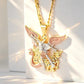 📢📢40% OFF !! ⏰Tri-Tone Angel Guardian Pendant Necklace