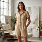 🌸 50% OFF NOW! 🌸Women's Short Sleeve Button Up Romper with Pockets